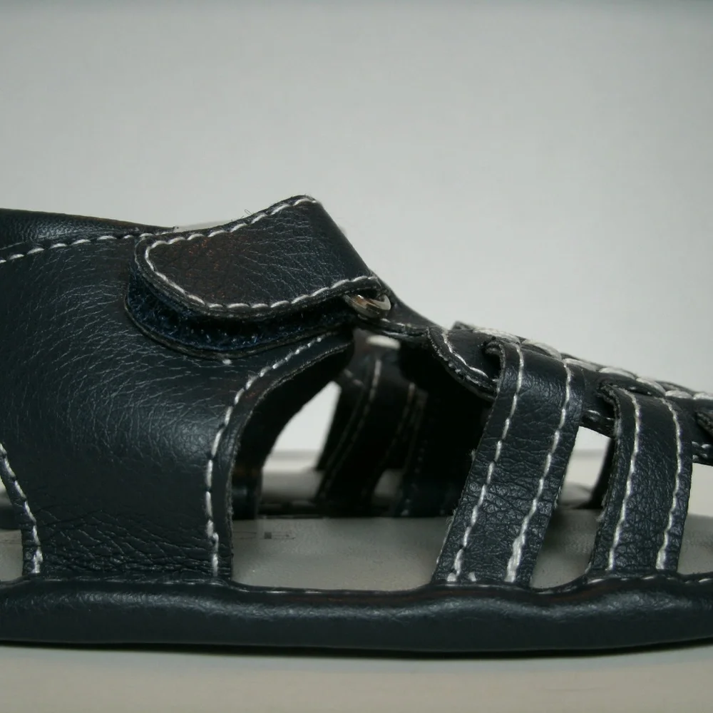 Children's Place Boys Sandals Navy Fisherman Baby Size 6-12 Months